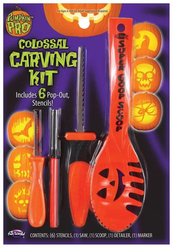 Sale Fun World 10 Piece Colossal Pumpkin Carving Kit