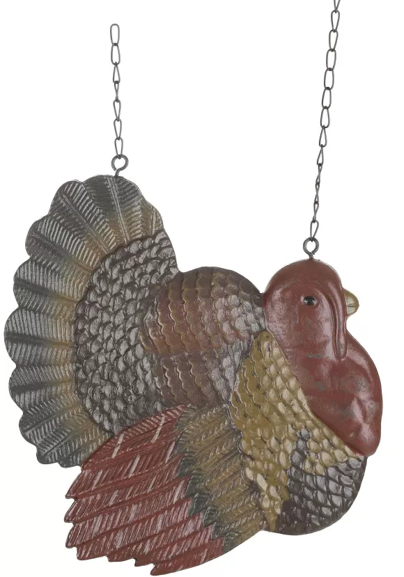 Outlet K&K Interiors 11 Inch Resin Turkey Hanging Decoration