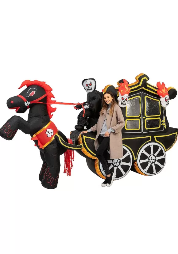 Best Joyin 12 Foot Inflatable Halloween Carriage Decoration