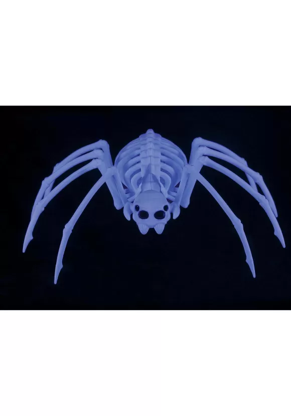 Fashion Seasons (HK) Ltd. 13.6 Inch Black Light Ghostly Spooky Spider Skeleton