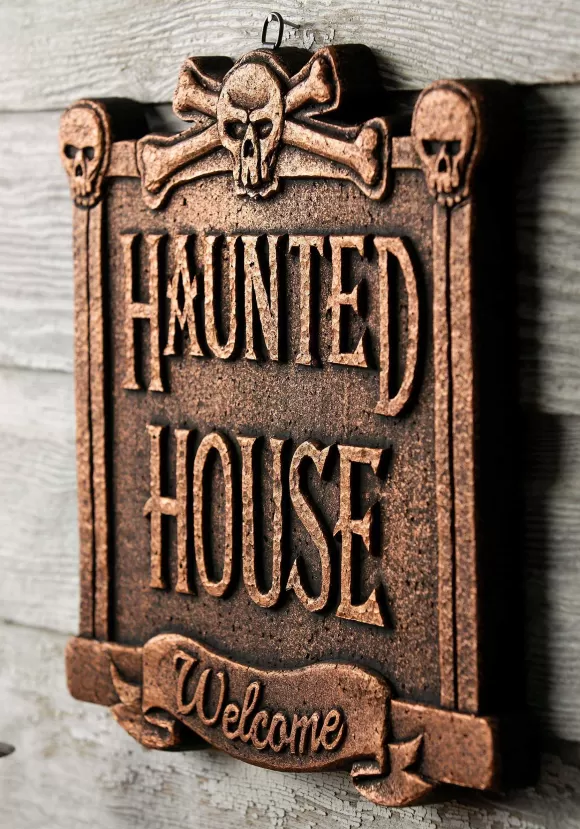 Hot FUN Costumes 13" Haunted House Welcome Sign Decoration