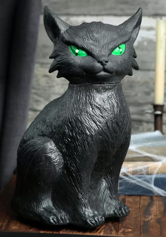 Cheap Seasons USA Inc. 13-Inch Animated Creepy Black Cat Halloween Prop