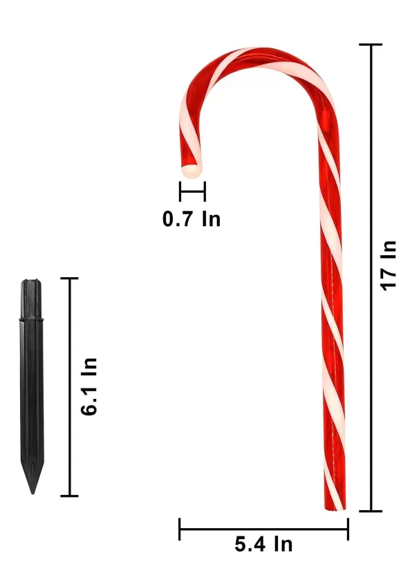 Hot Joyin 17" Candy Cane Pathway Markers Light String