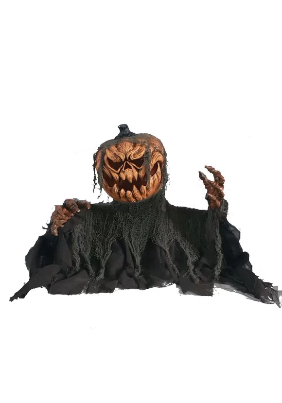 Store Sunstar Industries 20" Animated Pumpkin Groundbreaker Halloween Decoration