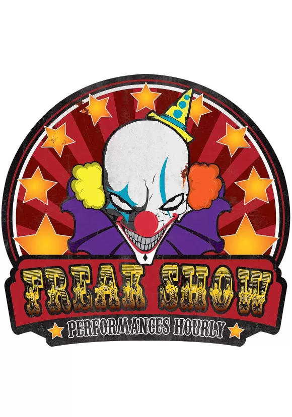 Fashion Sunstar Industries 22" Metal Freak Show Sign Decoration