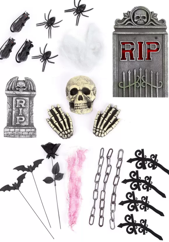 Shop FUN Costumes 24 Piece Tombstone Halloween Decoration Set