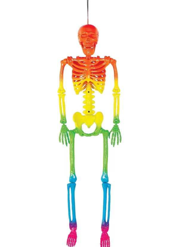 Discount FUN Costumes 24-Inch Rainbow Skeleton Halloween Decoration