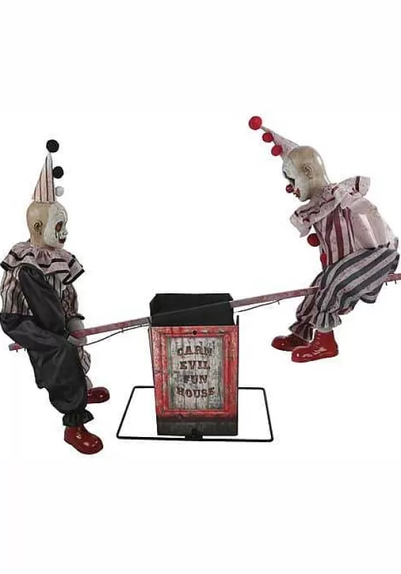 Store Morris Costumes 36-Inch See-Saw Clowns Animatronic Halloween Prop