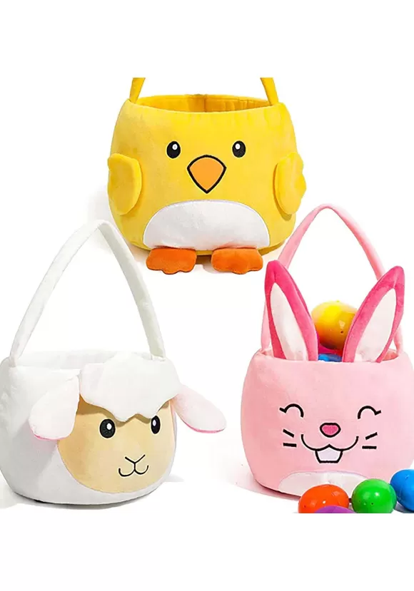 Discount Joyin 3 Pack Chicken, Bunny, And Sheep Egg Basket Set