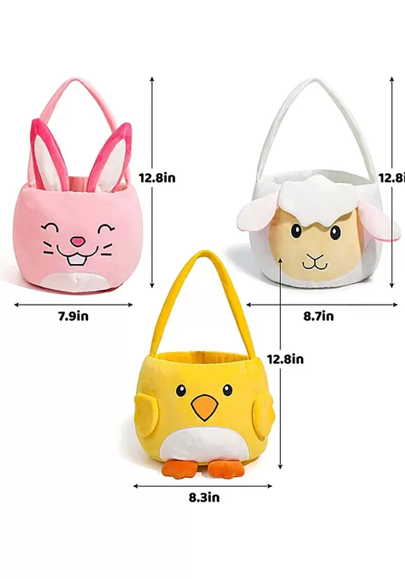 Discount Joyin 3 Pack Chicken, Bunny, And Sheep Egg Basket Set