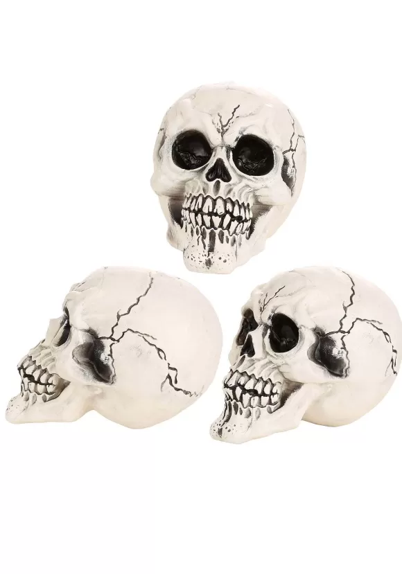 Best FUN Costumes 3-Pack Of Large Skulls Table Decoration