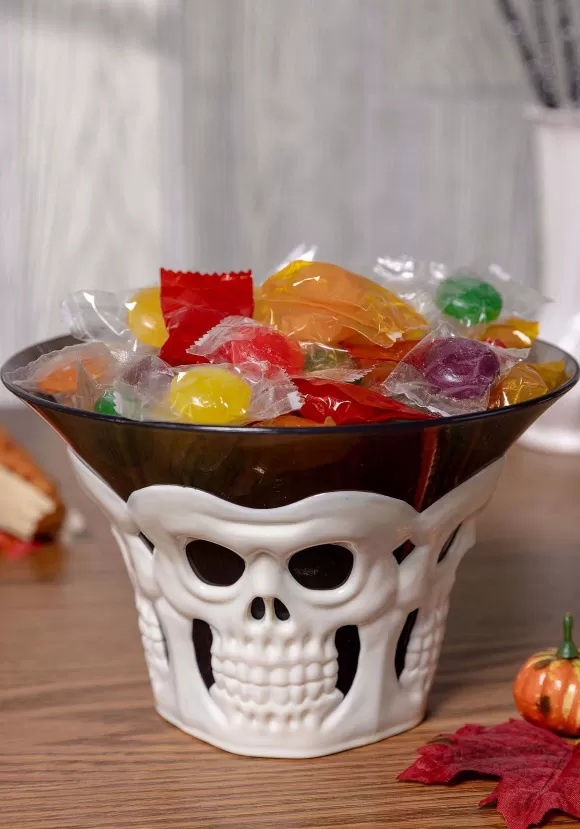 Clearance Seasons (HK) Ltd. 4.5 Inch Decorative Skull Candy Bowl