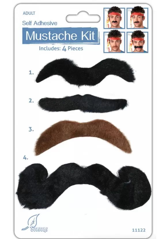 Online Seasons (HK) Ltd. 4 Pc Fake Mustache Kit