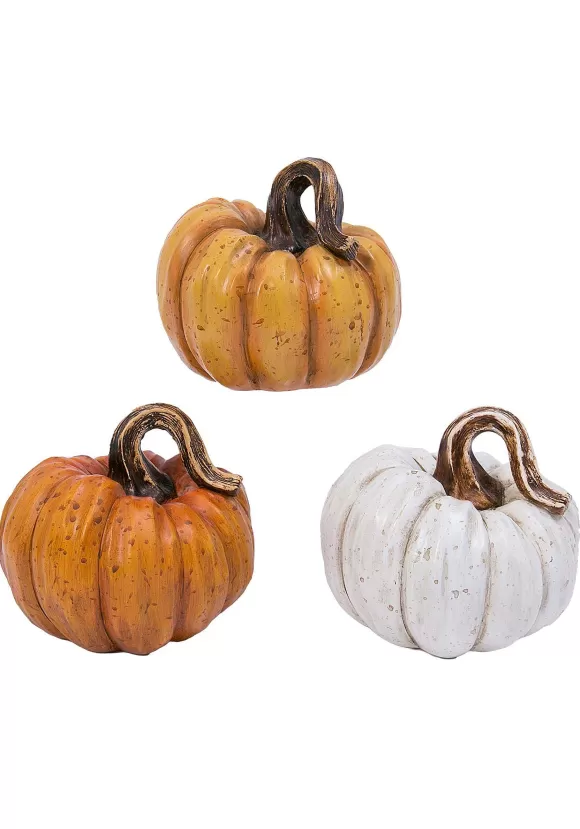 Cheap Gerson 4" Resin Pumpkins Set Of Three