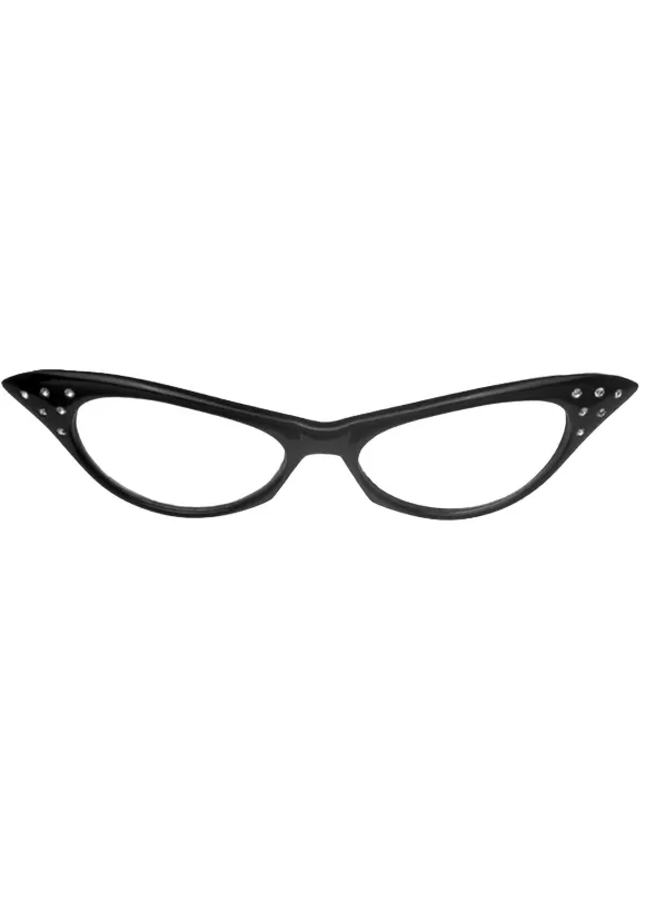 Shop FUN Costumes 50'S Black Frame Costume Glasses For Adults