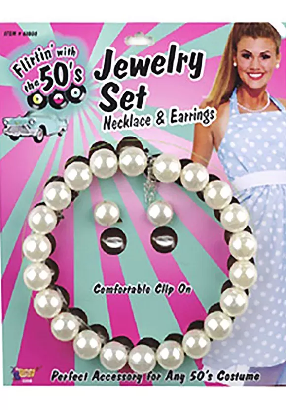 Sale Forum Novelties, Inc 50S Pearl Set Costume Jewelry