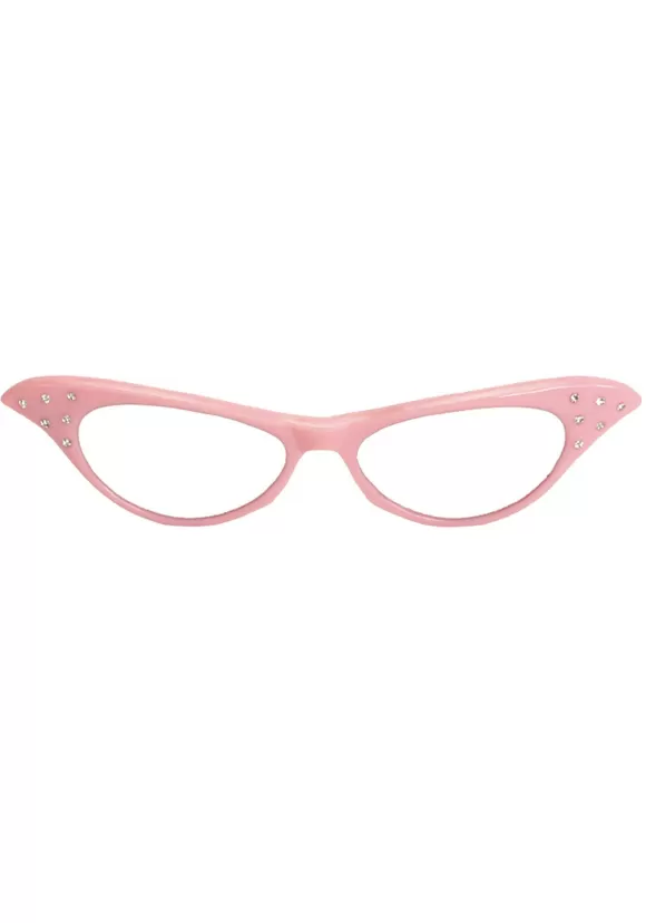 Outlet FUN Costumes 50S Pink Frame Glasses