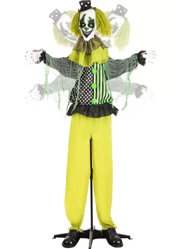 Fashion FUN Costumes 5.5 Foot Green Animated Clown Halloween Prop