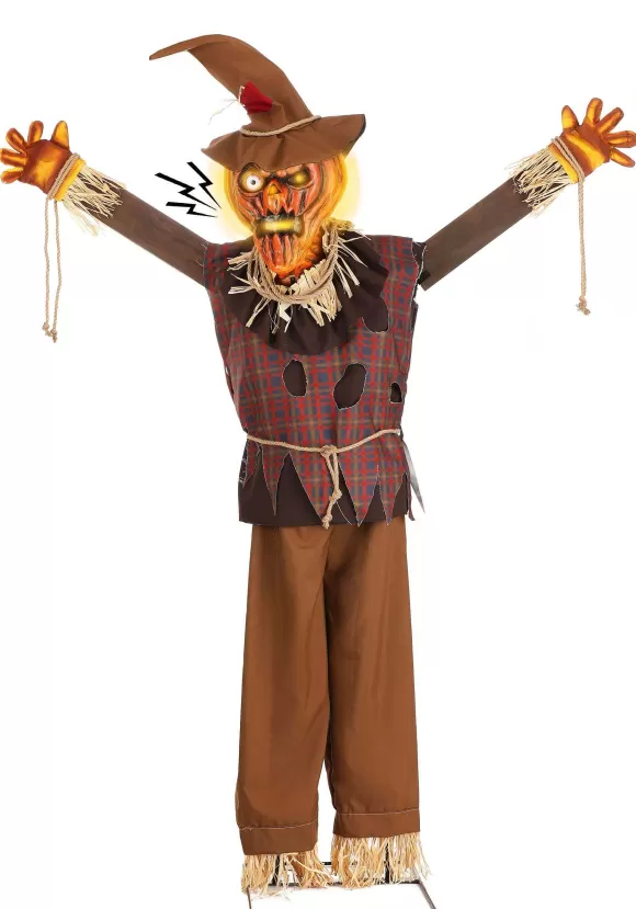 Outlet FUN Costumes 5Ft Pumpkin Scarecrow Animatronic Halloween Decoration