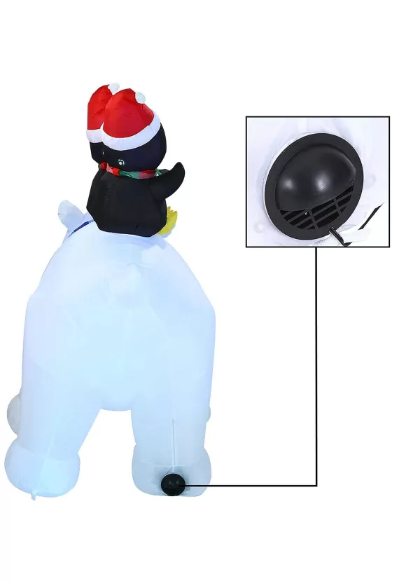 Best Sale Joyin 6.5' Animated Polar Bear & Penguins Inflatable