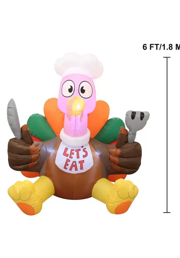 Fashion Joyin 6Ft Inflatable Let'S Eat Turkey Decoration