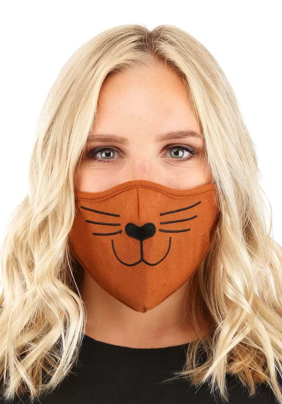 Hot FUN Costumes Adult Brown Cat Face Mask