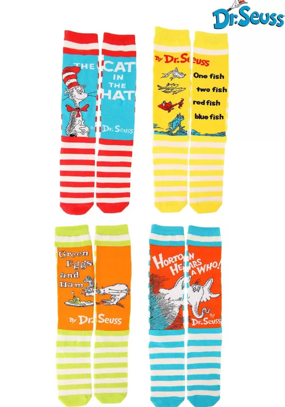 Clearance FUN Costumes Adult Dr. Seuss Book Cover Socks Set