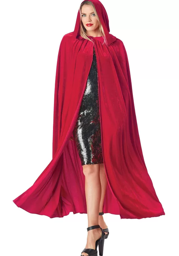 Best Sale FUN Costumes Adult Hooded Red Velvet Cape