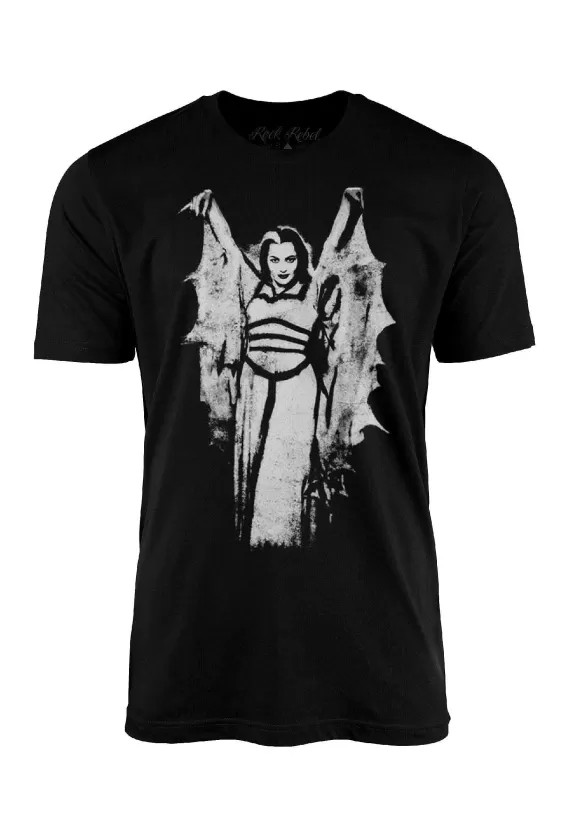 Best Sale Rock Rebel Shop Adult Lily Munster Batwing Graphic T-Shirt