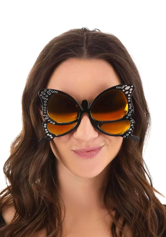 New FUN Costumes Adult Orange Butterfly Costume Glasses