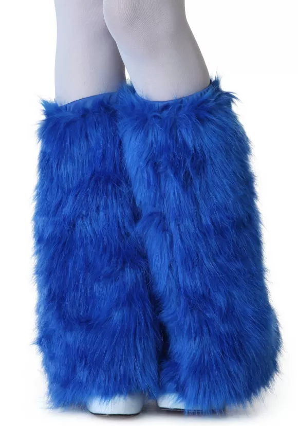 Outlet FUN Costumes Adult Royal Blue Furry Boot Covers