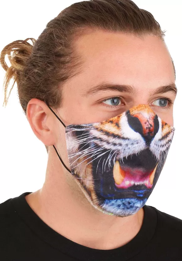 Cheap FUN Costumes Adult Sublimated Tiger Face Mask