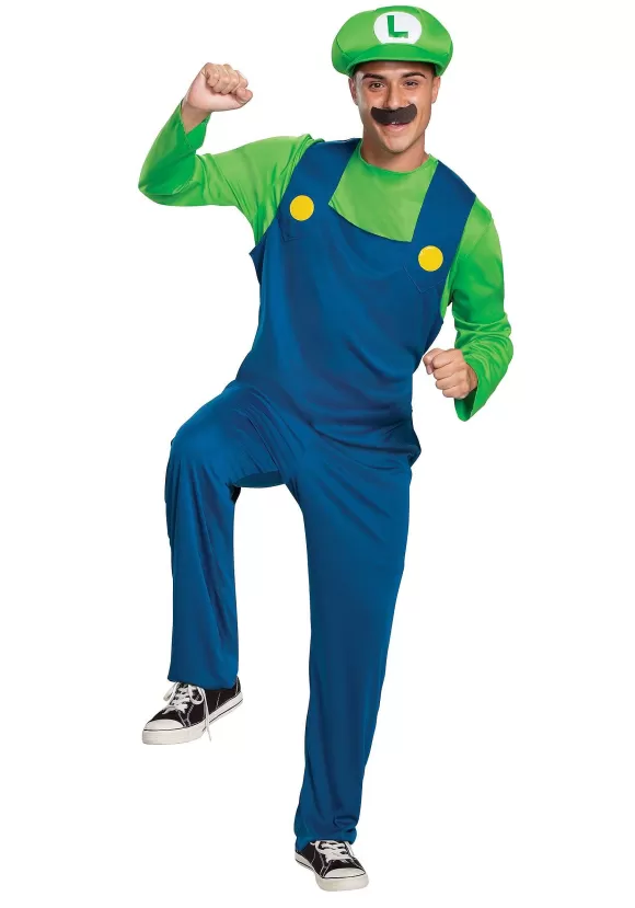 Clearance Disguise Adult Super Mario Classic Luigi Costume