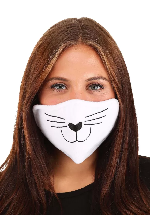 Discount FUN Costumes Adult'S Cat Face Mask White