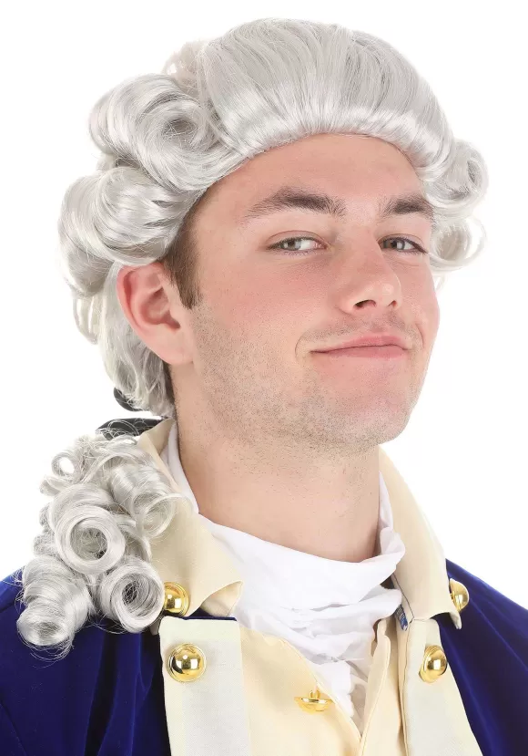 Online FUN Costumes American Colonial Powdered Wig For Men