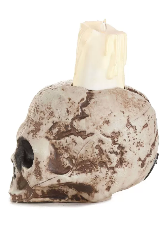 Hot FUN Costumes Ancient Skull Candle Halloween Decoration