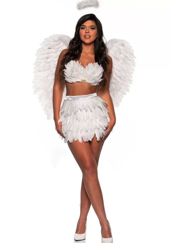 Store Underwraps Angel Feather Skirt And Top Costume For Women