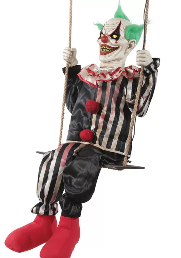 Clearance Morris Costumes Animated Swinging Chuckles Evil Clown Prop