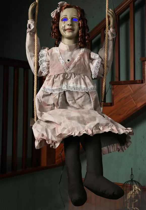 Fashion Morris Costumes Animated Swinging Decrepit Doll Halloween Decoration