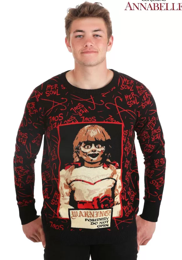 Hot FUN Wear Annabelle Halloween Sweater For Adults