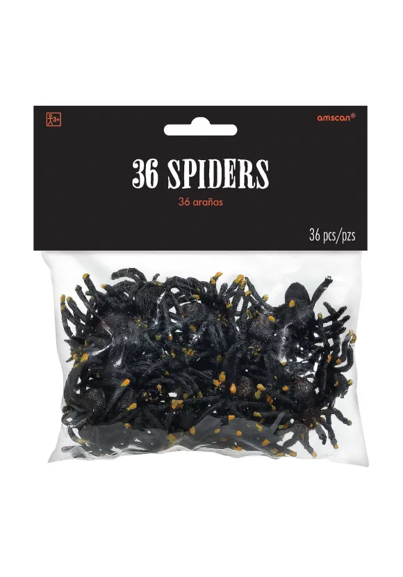 Cheap Amscan Bag Of 36 Plastic Spiders