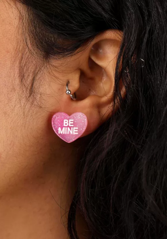 Sale Anarchy Street Be Mine Heart Lucite Earrings