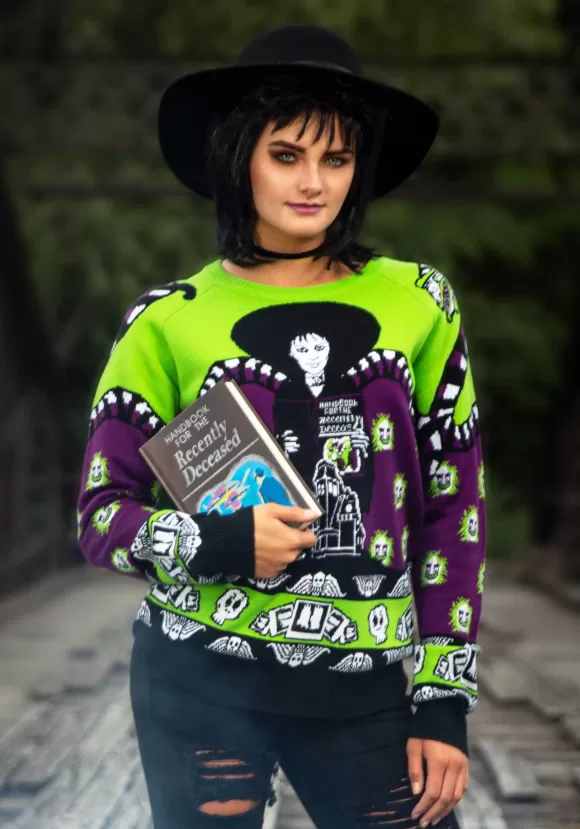 Store FUN Wear Beetlejuice Lydia Deetz Adult Halloween Sweater