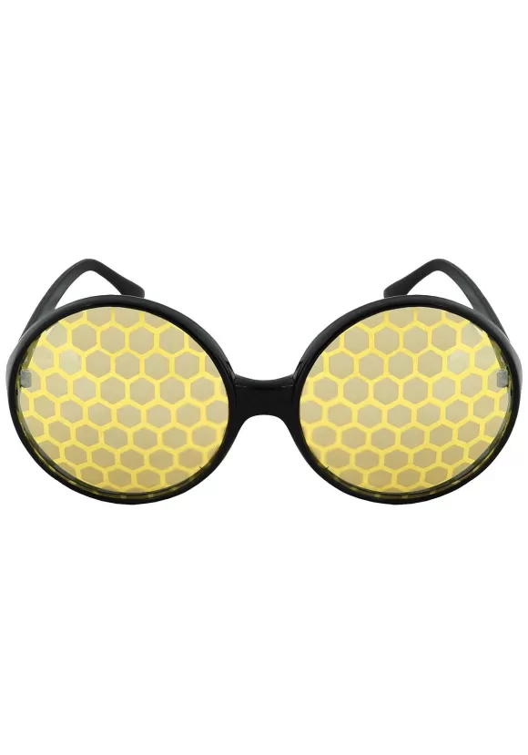 Shop FUN Costumes Black & Yellow Bug Eyes Glasses