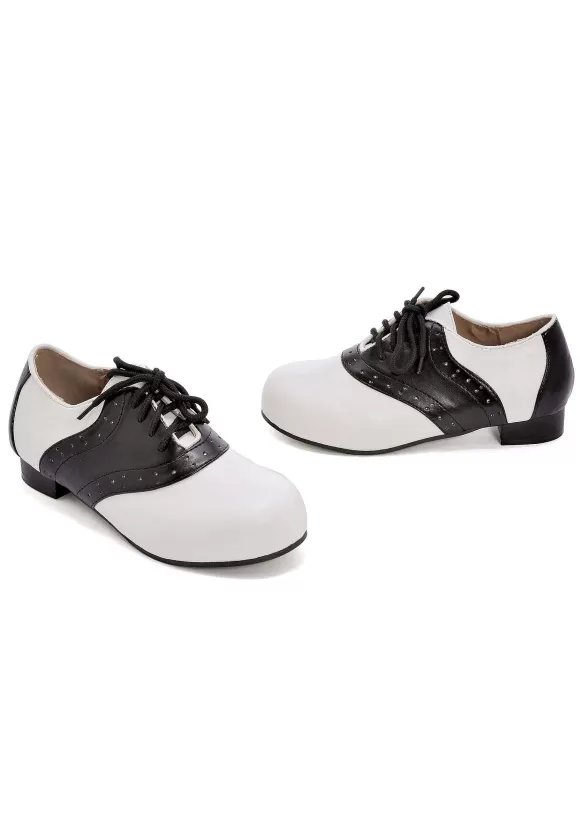 Cheap Ellie Black And White Saddle Shoes For Girls