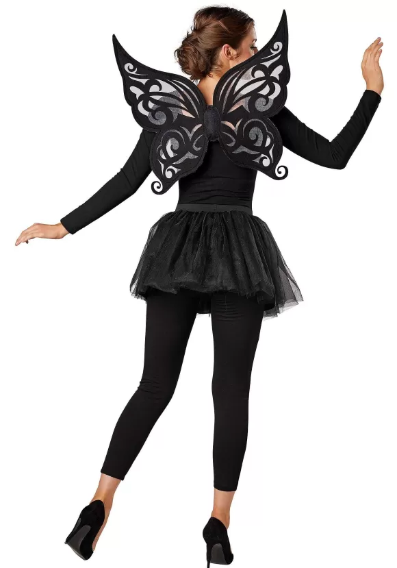 Outlet FUN Costumes Black Fairy Wings