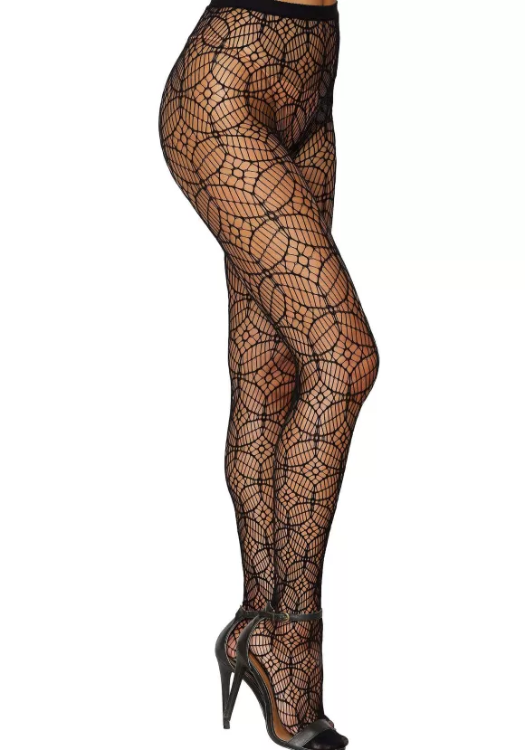 Online Dreamgirl Black Geometric Fishnet Pantyhose Stocking For Women