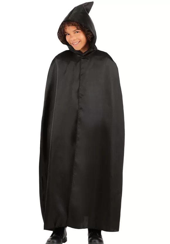 Best FUN Costumes Black Hooded Cloak For Kids