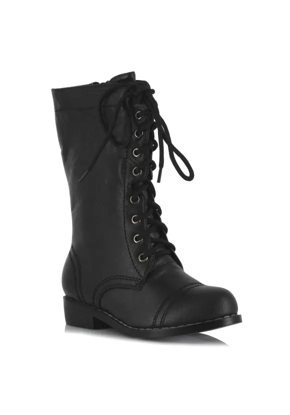 Discount Ellie Black Military Kid'S Boots