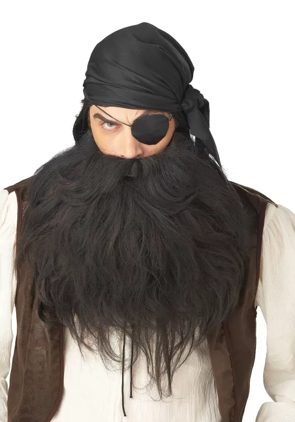 Hot California Costume Collection Black Pirate Beard